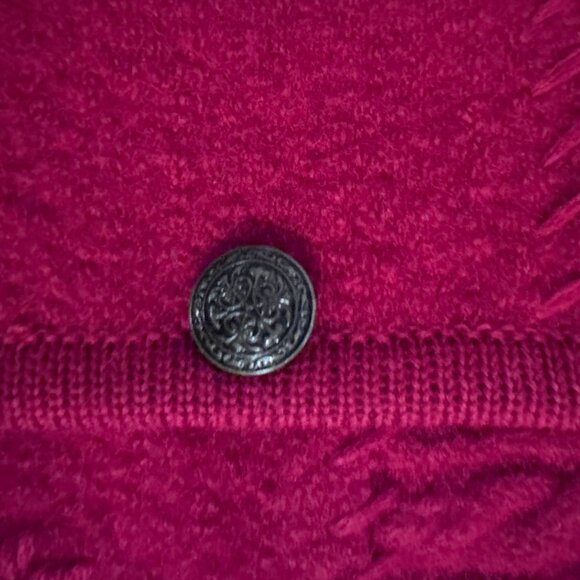 Vtg Embroidered Wool Lady Jacket Cardigan Christmas Sweater sz M - Picture 2 of 13